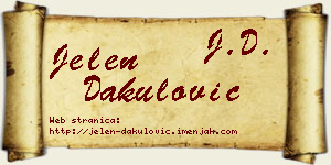 Jelen Dakulović vizit kartica
